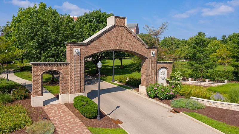 ${ Aerial view of campus }